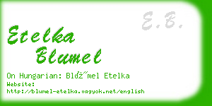 etelka blumel business card